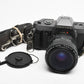 Pentax P30T 35mm SLR w/Takumar-A 28-80mm zoom, strap, tested, *Read