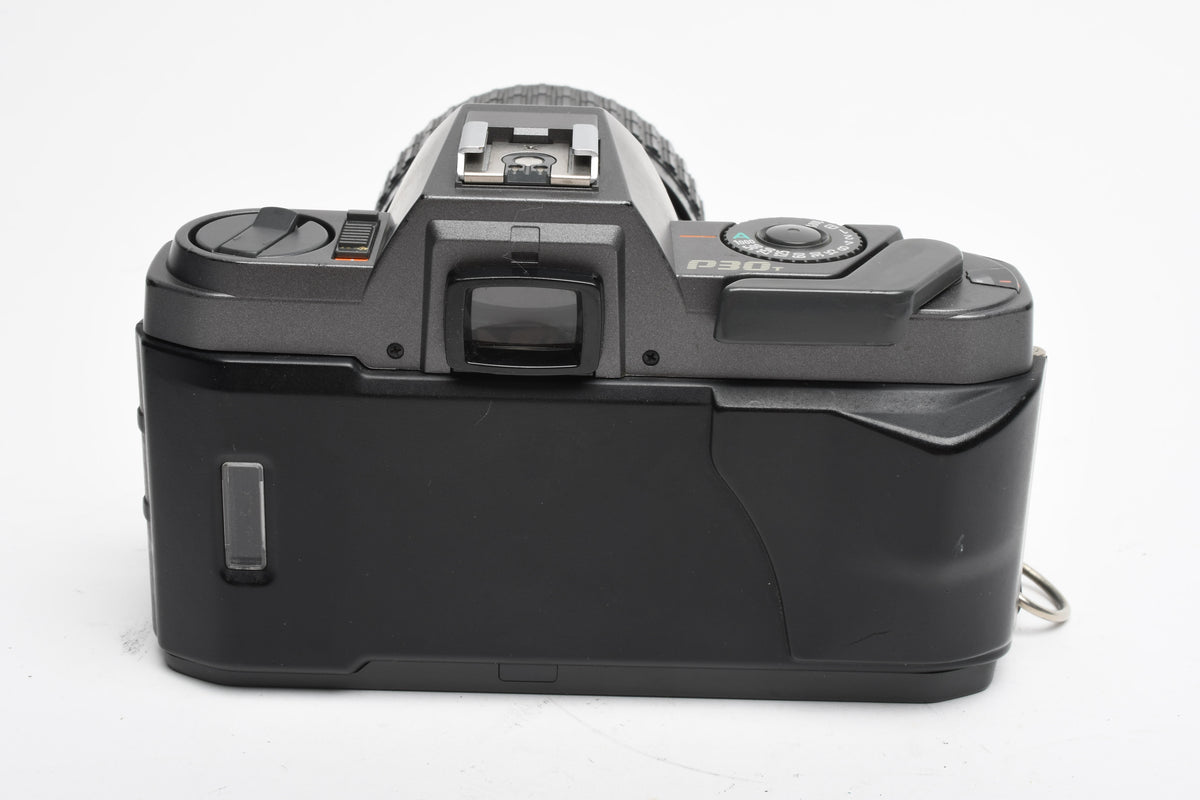 Pentax P30T 35mm SLR w/Takumar-A 28-80mm zoom, strap, tested, *Read