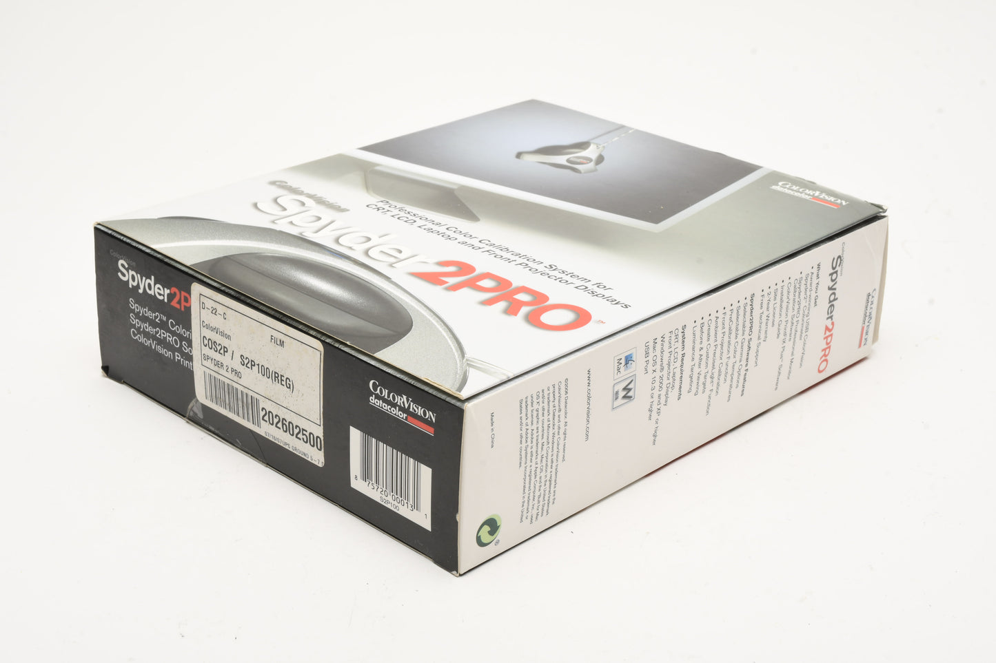 ColorVision Spyder2PRO Win/Mac-Software, Mint- in Box