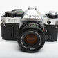 Canon AE-1 Program 35mm SLR Camera w/50mm f1.8, New Seals, Manual, Nice