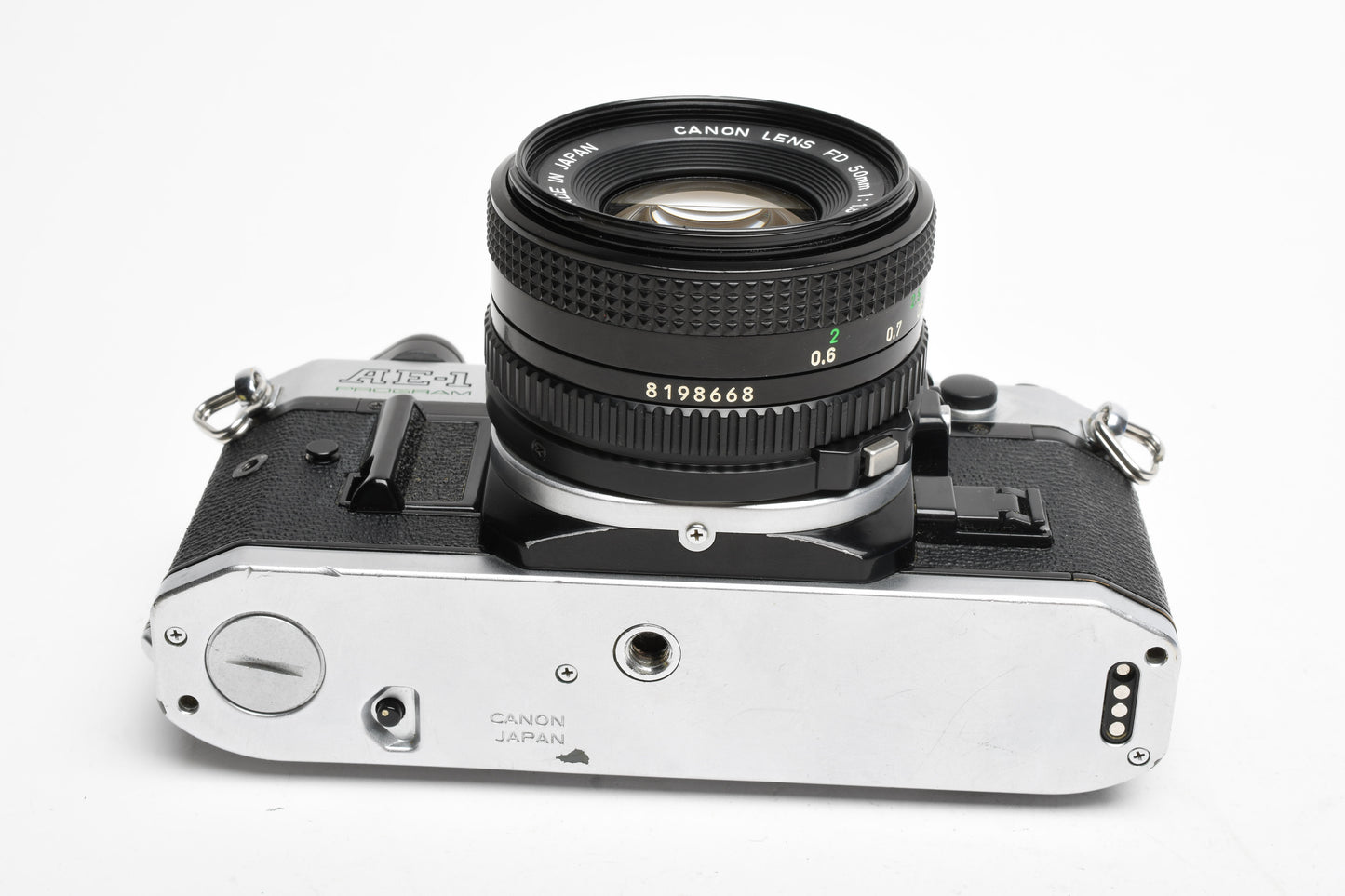 Canon AE-1 Program 35mm SLR Camera w/50mm f1.8, New Seals, Manual, Nice