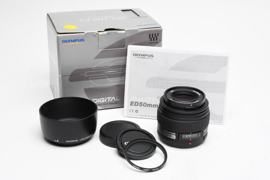 Olympus Zuiko Digital ED 50mm f2 Macro Lens+ UV for Four Thirds Mount, Boxed