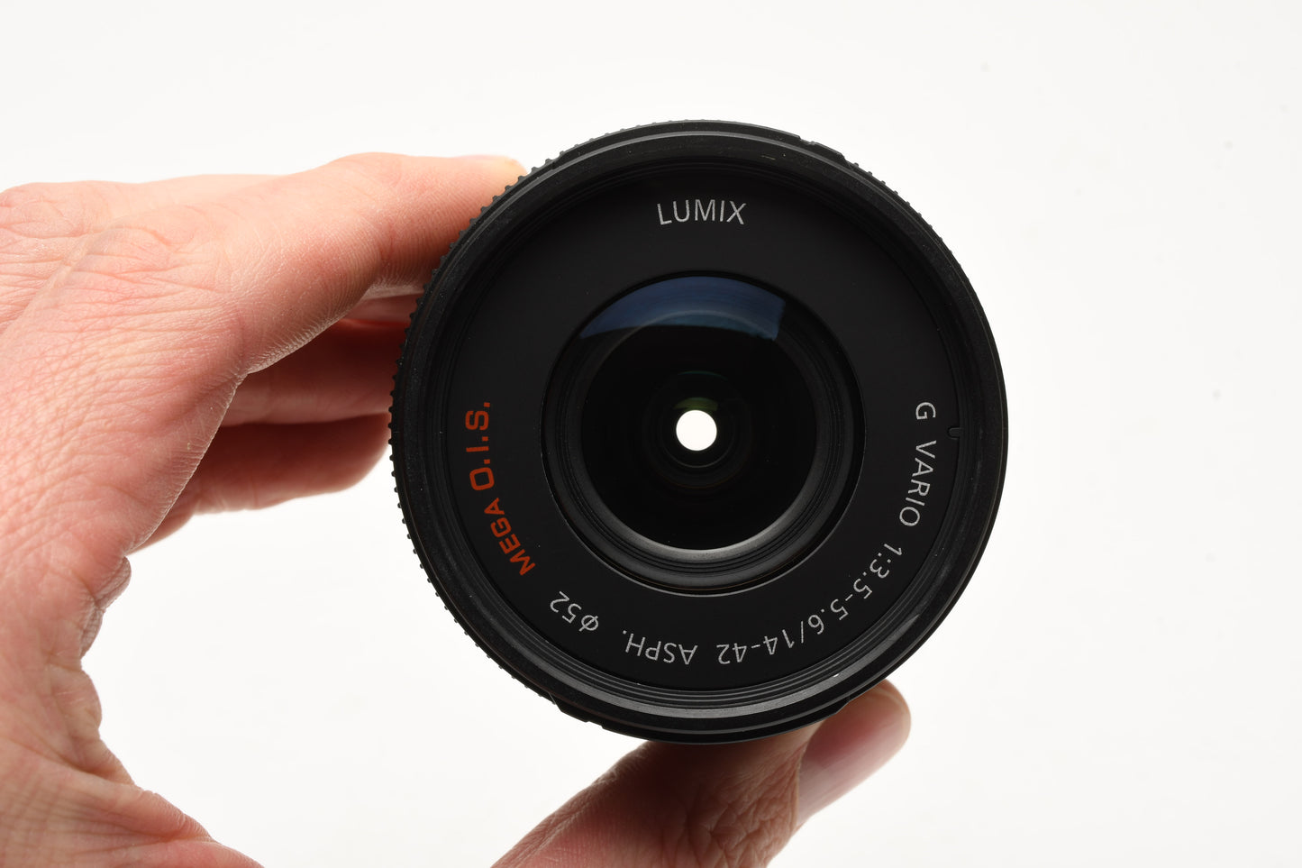 Panasonic Lumix G Vario 14-42mm F3.5-5.6 Mega O.I.S. Zoom Lens, Pouch, Mint-