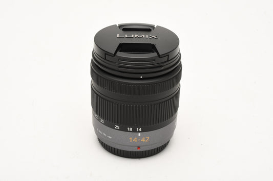 Panasonic Lumix G Vario 14-42mm F3.5-5.6 Mega O.I.S. Zoom Lens, Pouch, Mint-