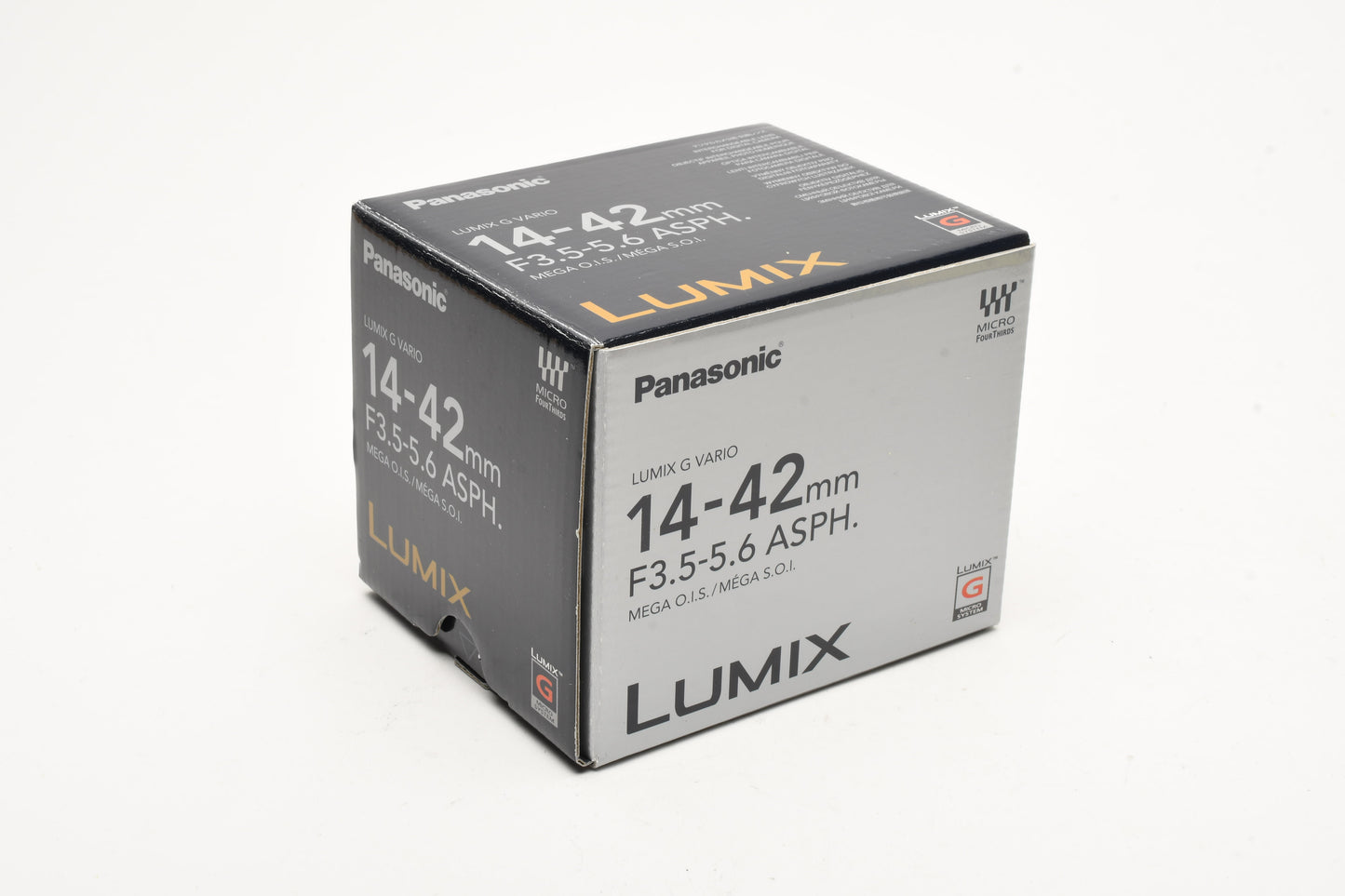 Panasonic Lumix G Vario 14-42mm F3.5-5.6 Mega O.I.S. Zoom Lens, Pouch, Mint-