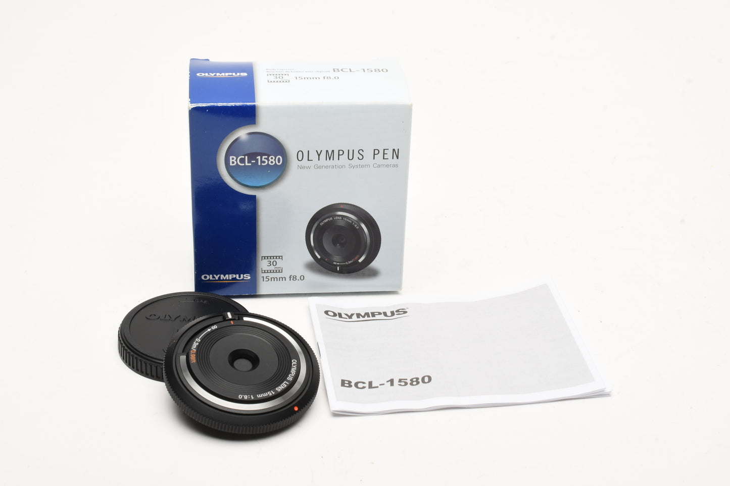 Olympus Digital Pen 15mm f8 BCL-1580 lens for Micro 4/3 mount NEW