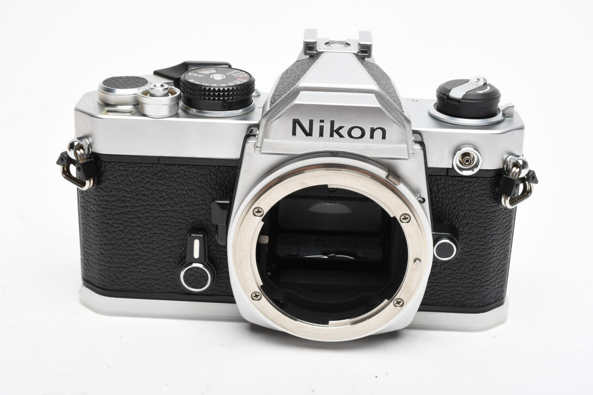 Nikon FM Chrome 35mm SLR Body, New seals, Boxed, Great!