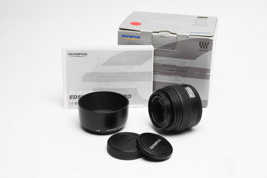 Olympus Zuiko Digital ED 50mm f2 Macro Lens for Four Thirds Mount, Boxed
