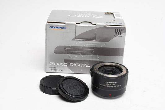 Olympus Digital EC-20 2.0X Teleconverter w/Caps, Box