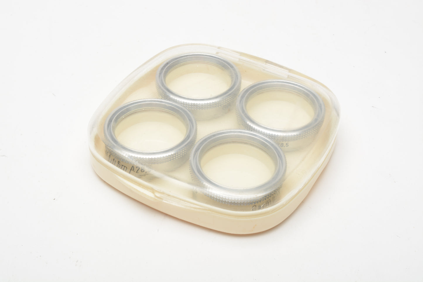 4X Zeiss Ikon Close-Up Lens Set Proxar f=0.2m f=0.3m f=0.5m f=1m A28.5mm in case