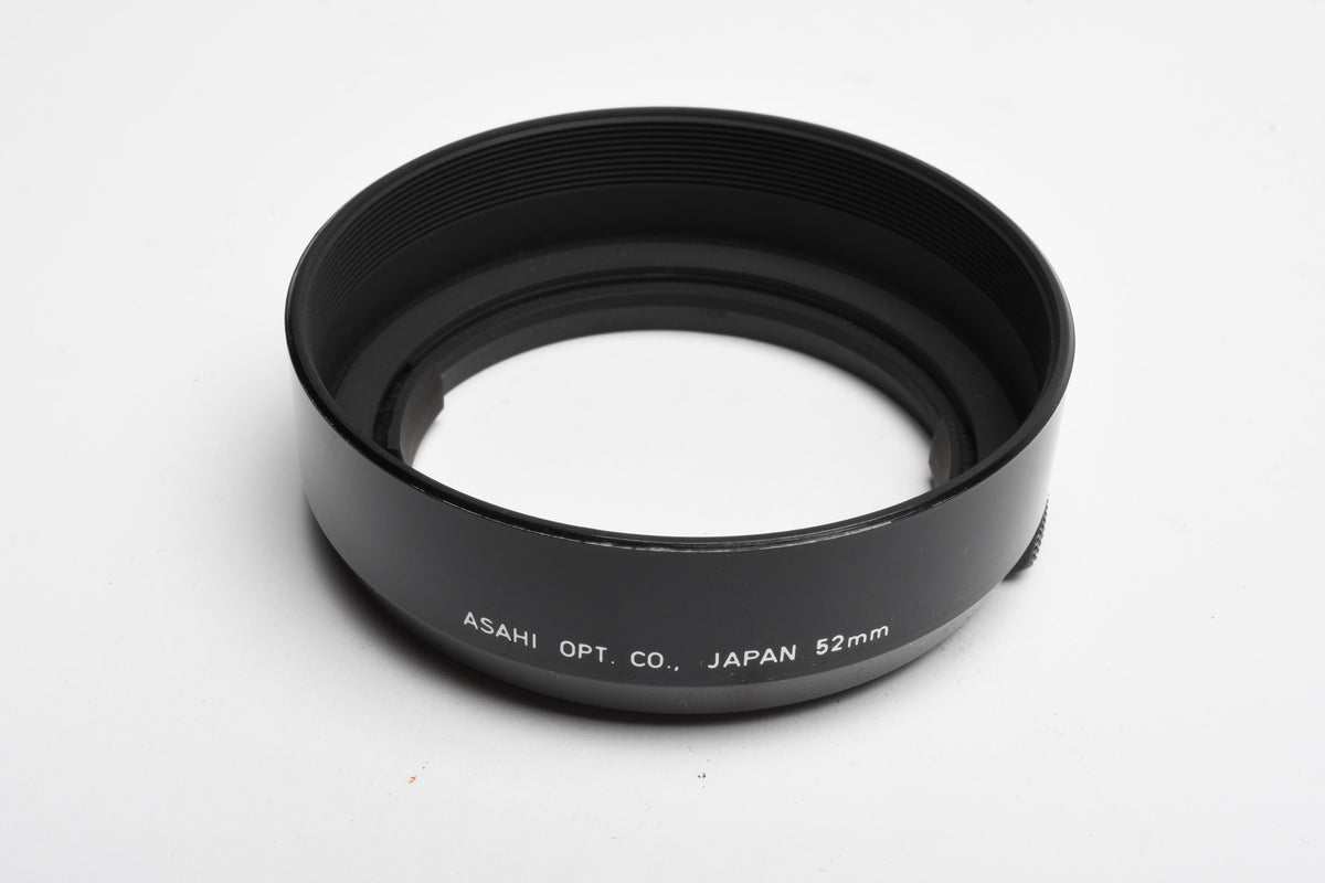 Asahi Pentax Lens Hood for 50mm 1.4, 1.2, 55mm Snap on, with Case, Very clean