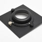 8022 Beseler 4"x4" Lens Board w/ Recession For 23C, 45M, CB7- 39mm Opening, New