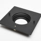 8022 Beseler 4"x4" Lens Board w/ Recession For 23C, 45M, CB7- 39mm Opening, New