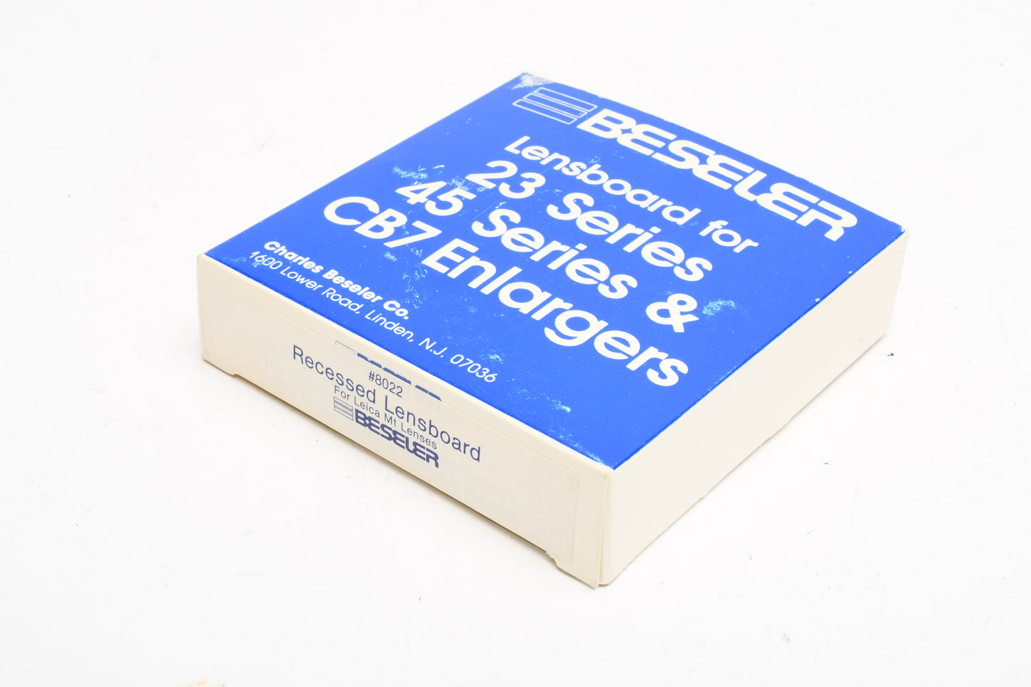 8022 Beseler 4"x4" Lens Board w/ Recession For 23C, 45M, CB7- 39mm Opening, New