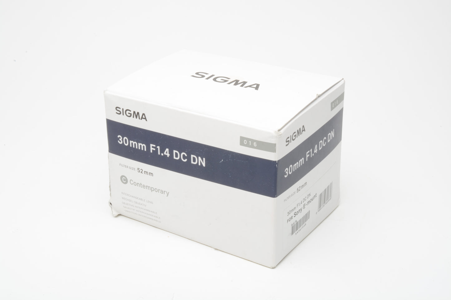 Sigma 30mm f1.4 DC DN Sony E-mount, caps + box, Mint-