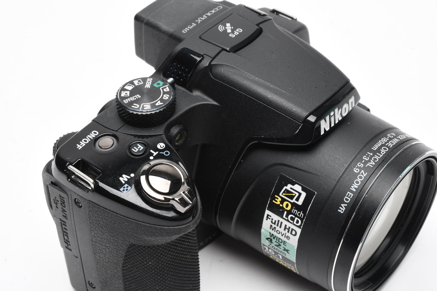 Nikon Coolpix P510 16.1MP Digital Point&Shoot bundle w/batt, manual, Great!