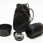 Nikon AFS Nikkor 55-200mm F4-5.6G ED DX VR zoom lens, caps, hood, pouch, Mint-