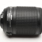 Nikon AFS Nikkor 55-200mm F4-5.6G ED DX VR zoom lens, caps, hood, pouch, Mint-