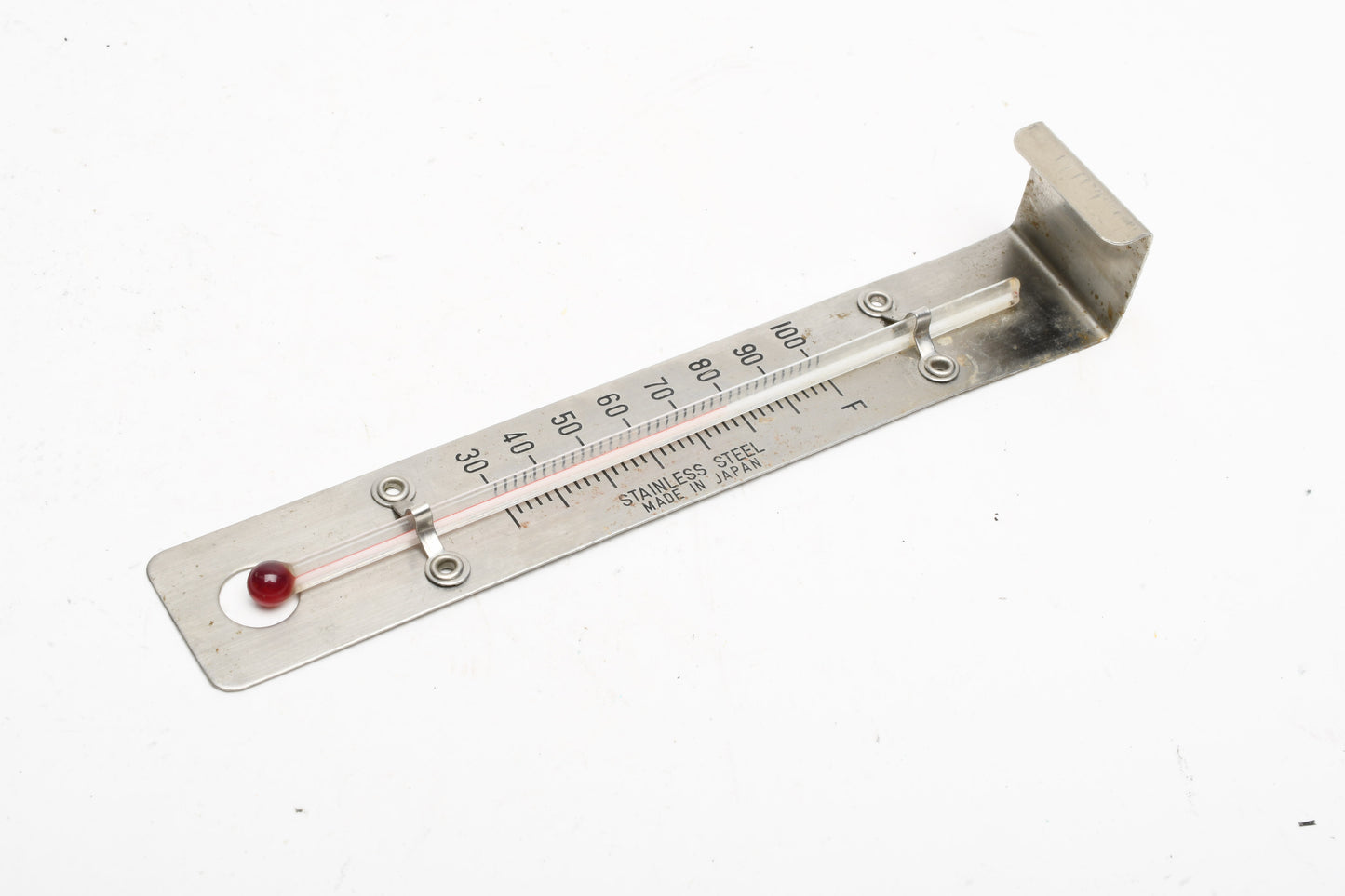 Darkroom tray thermometer 5" long with top lip to rest on tray, Nice