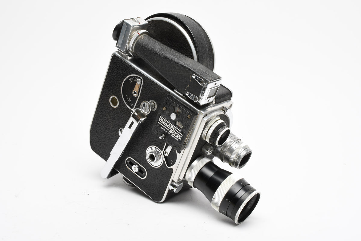 Bolex Paillard H16 16mm Camera, 3X lenses, accessories, tested, Great!