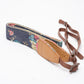 Best Trendy Colorful floral camera strap 1.5" wide w/leather ends, clean