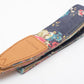 Best Trendy Colorful floral camera strap 1.5" wide w/leather ends, clean