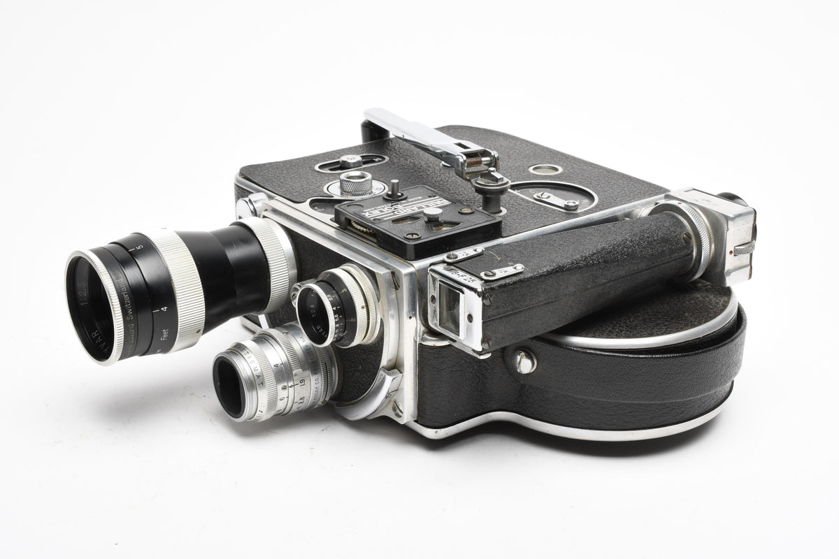 Bolex Paillard H16 16mm Camera, 3X lenses, accessories, tested, Great!