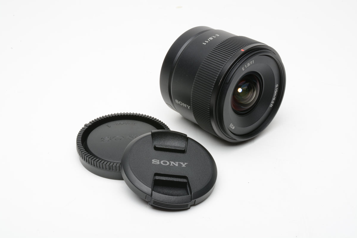 Sony 11mm f1.8 SEL11F18 wide lens, very clean and sharp