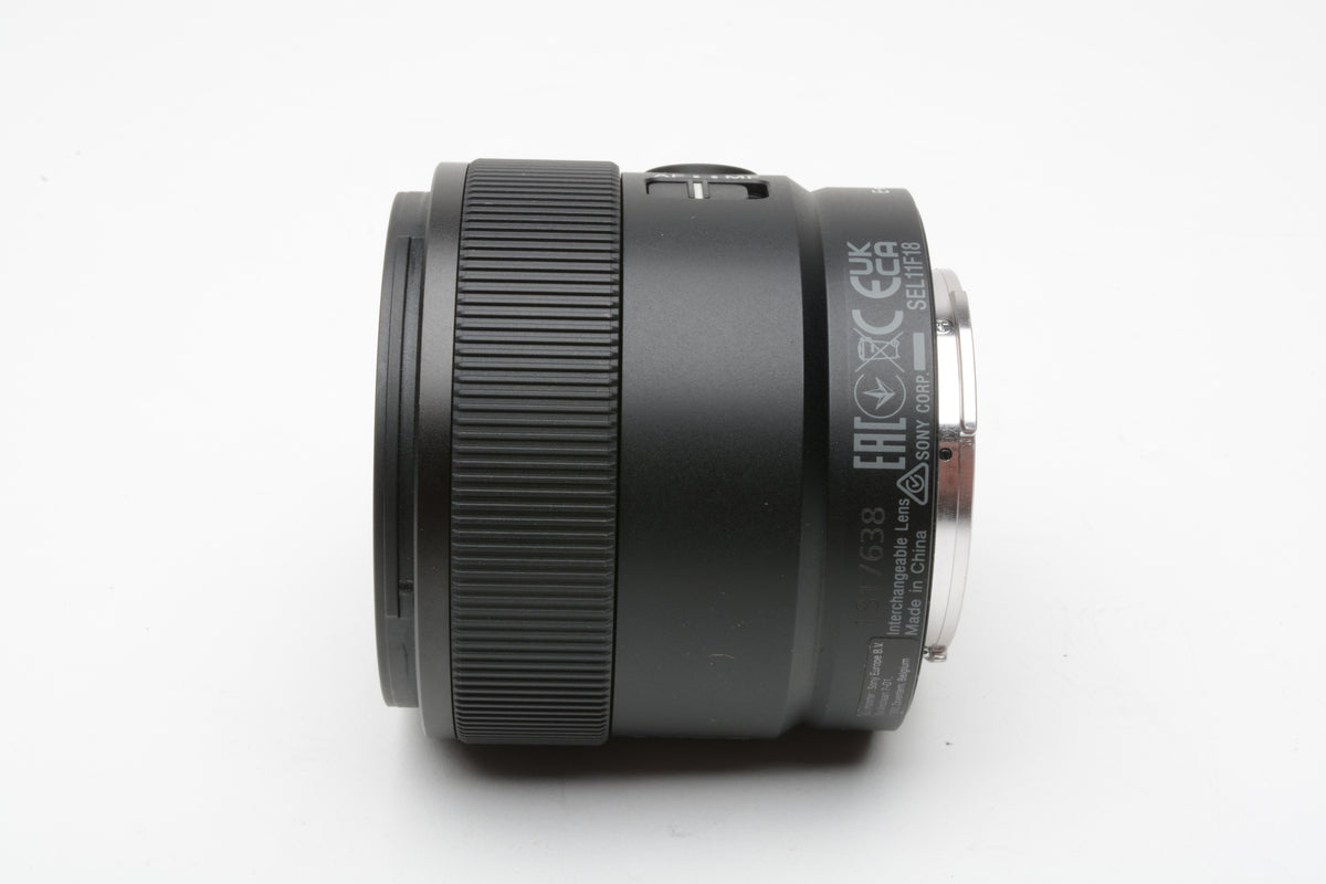 Sony 11mm f1.8 SEL11F18 wide lens, very clean and sharp