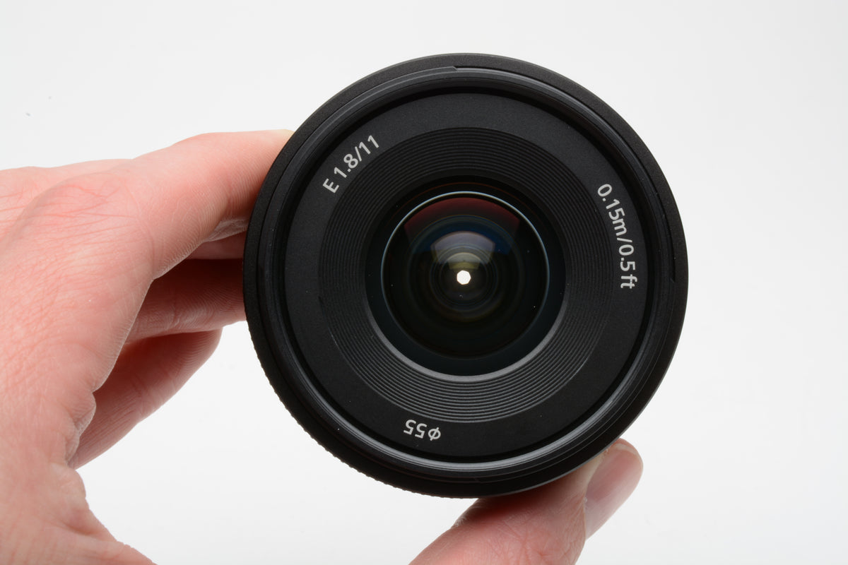 Sony 11mm f1.8 SEL11F18 wide lens, very clean and sharp