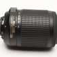 Nikon AFS Nikkor 55-200mm F4-5.6G ED DX VR zoom lens, caps, UV, clean!