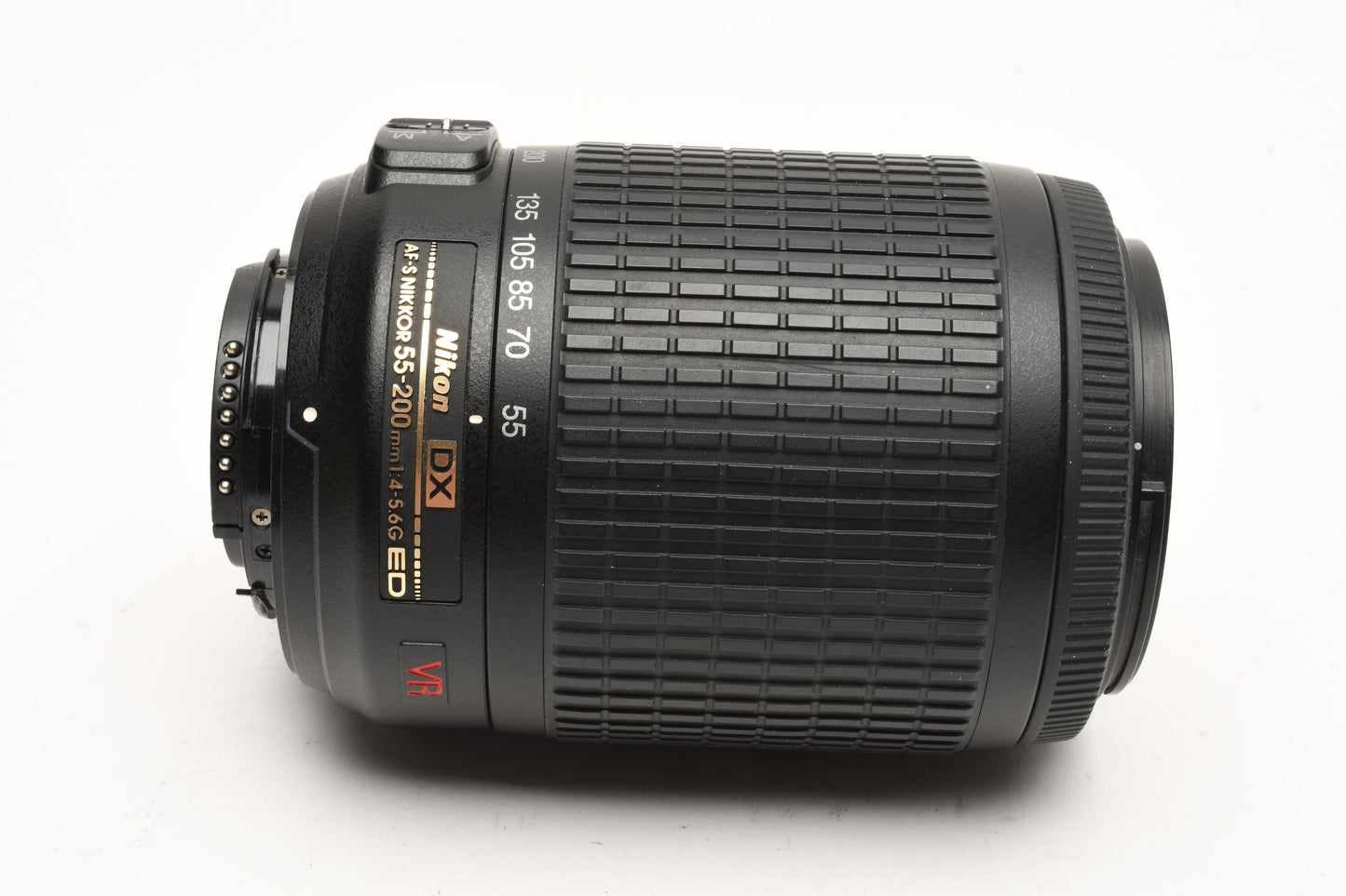 Nikon AFS Nikkor 55-200mm F4-5.6G ED DX VR zoom lens, caps, UV, clean!