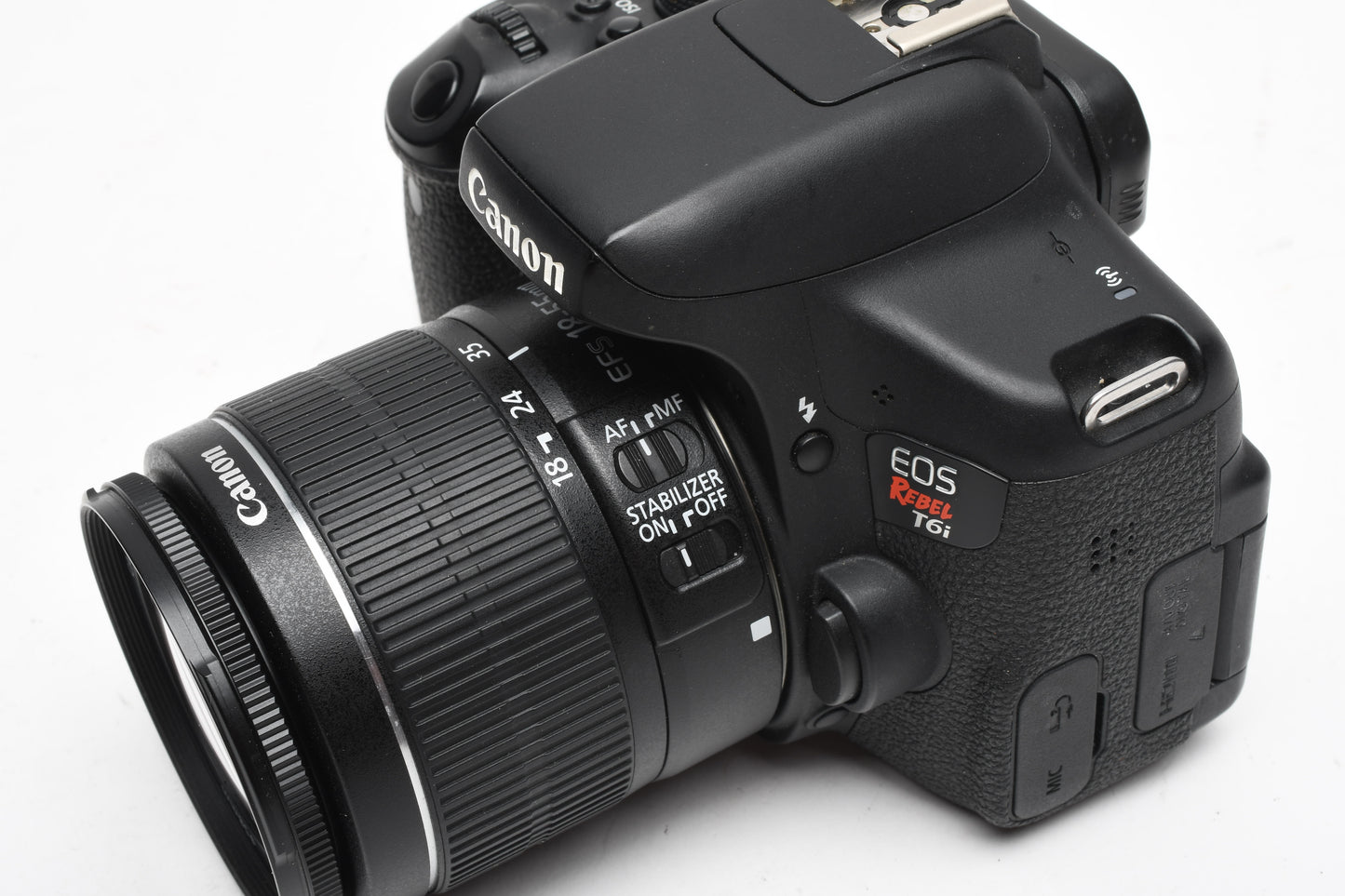 Canon EOS Rebel T6i DSLR w/18-55mm IS II, batt+charger 10,555 Acts, Nice
