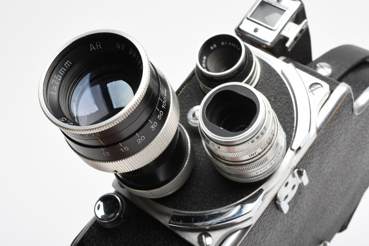 Bolex Paillard H16 16mm Camera, 3X lenses, accessories, tested, Great!
