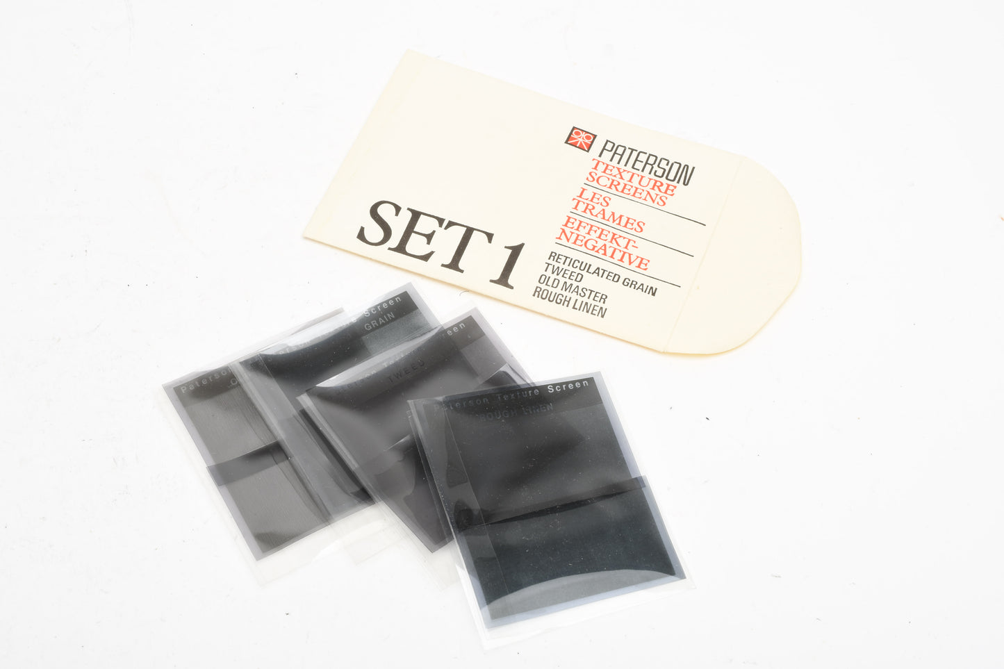 Paterson Darkroom texture screens Set #1, for creative printing effects