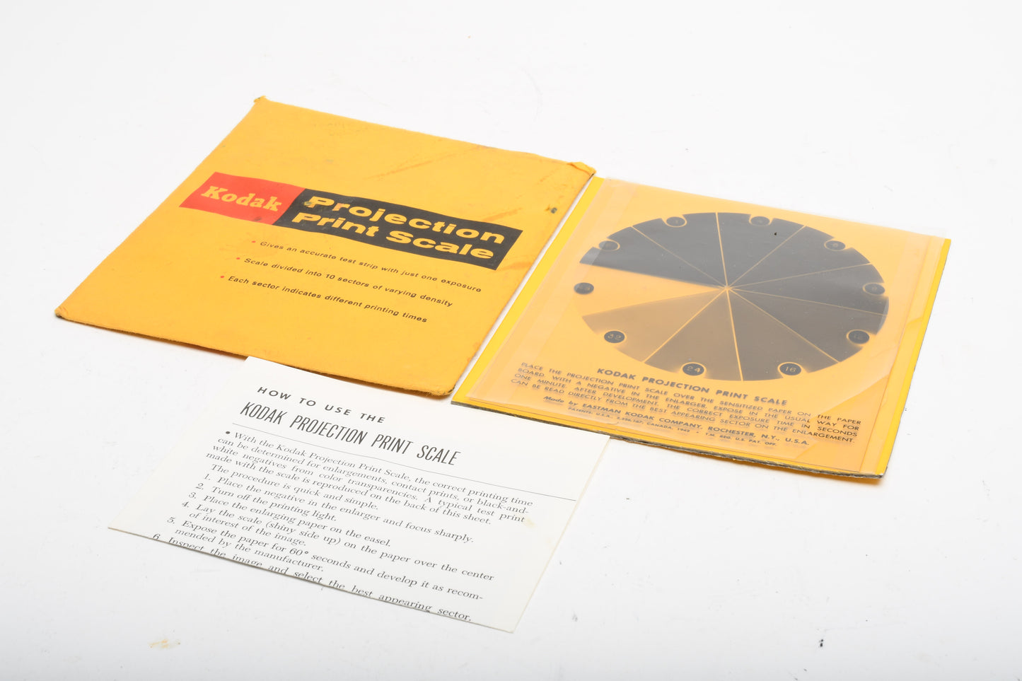 Kodak Projection Print scale for B&W printing, very clean