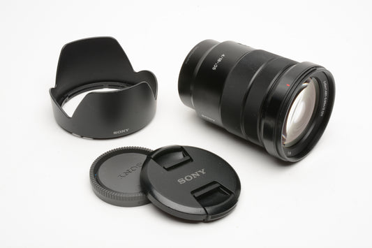 Sony E PZ 18-105mm f4 G OSS zoom lens, Caps, Mint-, Sharp!