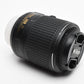 Nikon AF-S Nikkor 55-200mm F4-5.6G II ED DX VR compact zoom lens, caps, Mint-
