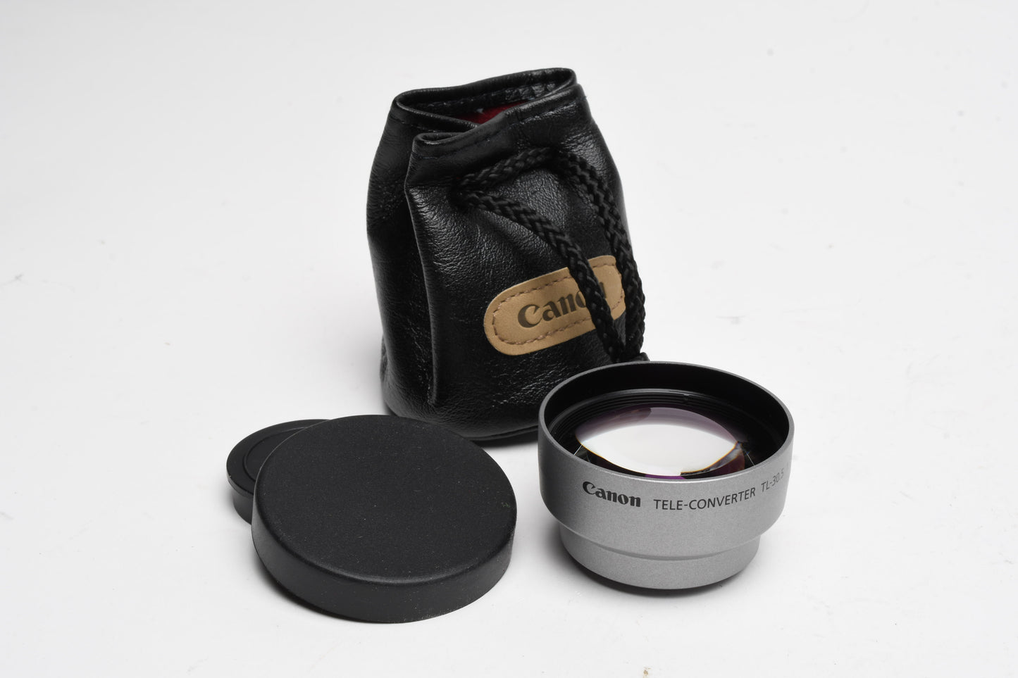 Set of 2:  Canon TL-30.5mm 1.9x Tele Converter & WD-30.5mm .7X w/Pouches