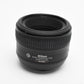 Nikon Nikkor AF-S 50mm f1.8G prime lens, caps, very clean