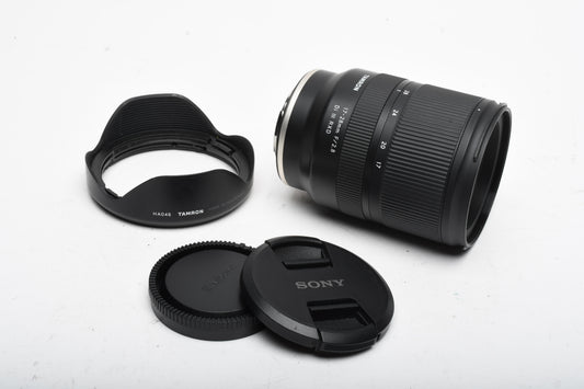 Tamron 17-28mm f2.8 Di III RXD lens, Hood, Sony E-mount, USA Version, Mint-