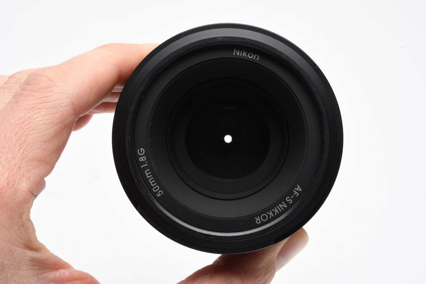 Nikon Nikkor AF-S 50mm f1.8G prime lens, caps, very clean