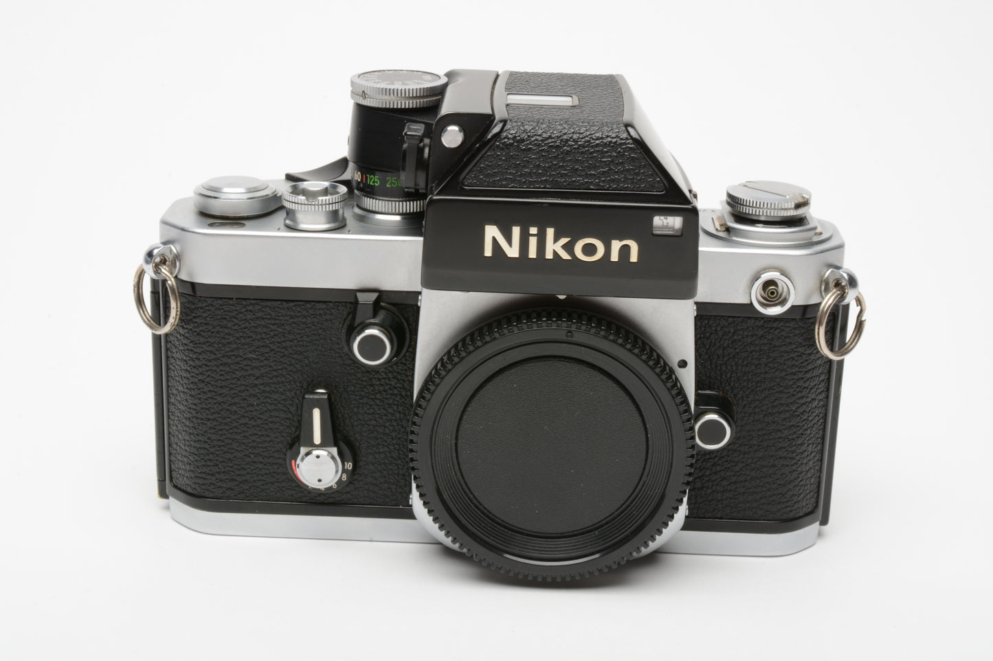 Nikon F2 35mm SLR body w/DP-1 finder, very clean & accurate, Excellent++