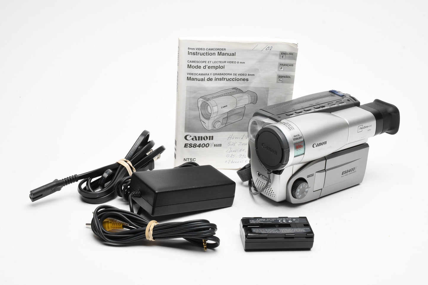 Canon ES8400V 8mm Video 8 camcorder, tested, Great!