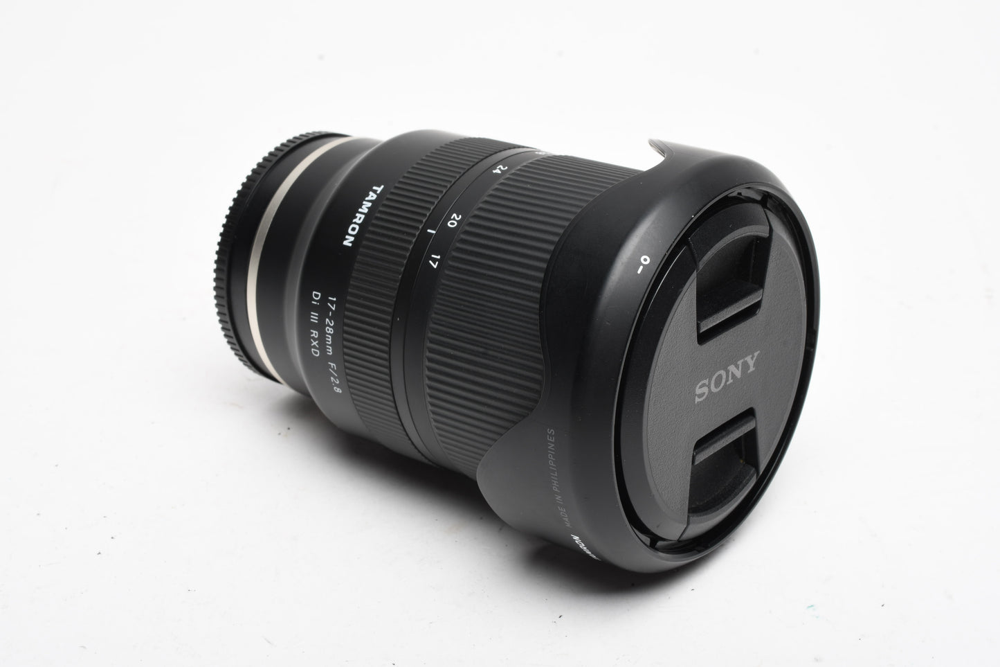 Tamron 17-28mm f2.8 Di III RXD lens, Hood, Sony E-mount, USA Version, Mint-