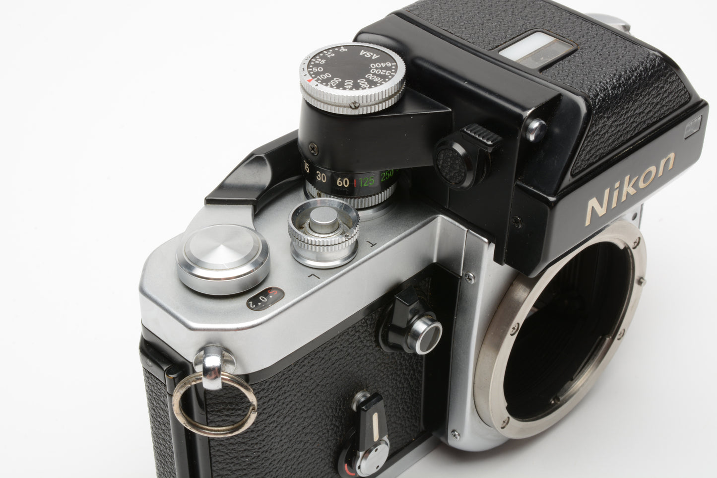 Nikon F2 35mm SLR body w/DP-1 finder, very clean & accurate, Excellent++