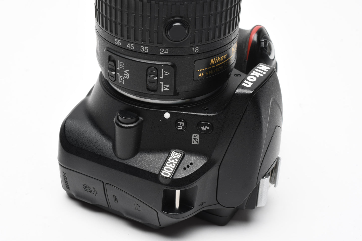 Nikon D3300 DSLR w/18-55mm zoom Batt, charger, strap, Only 9092 Acts