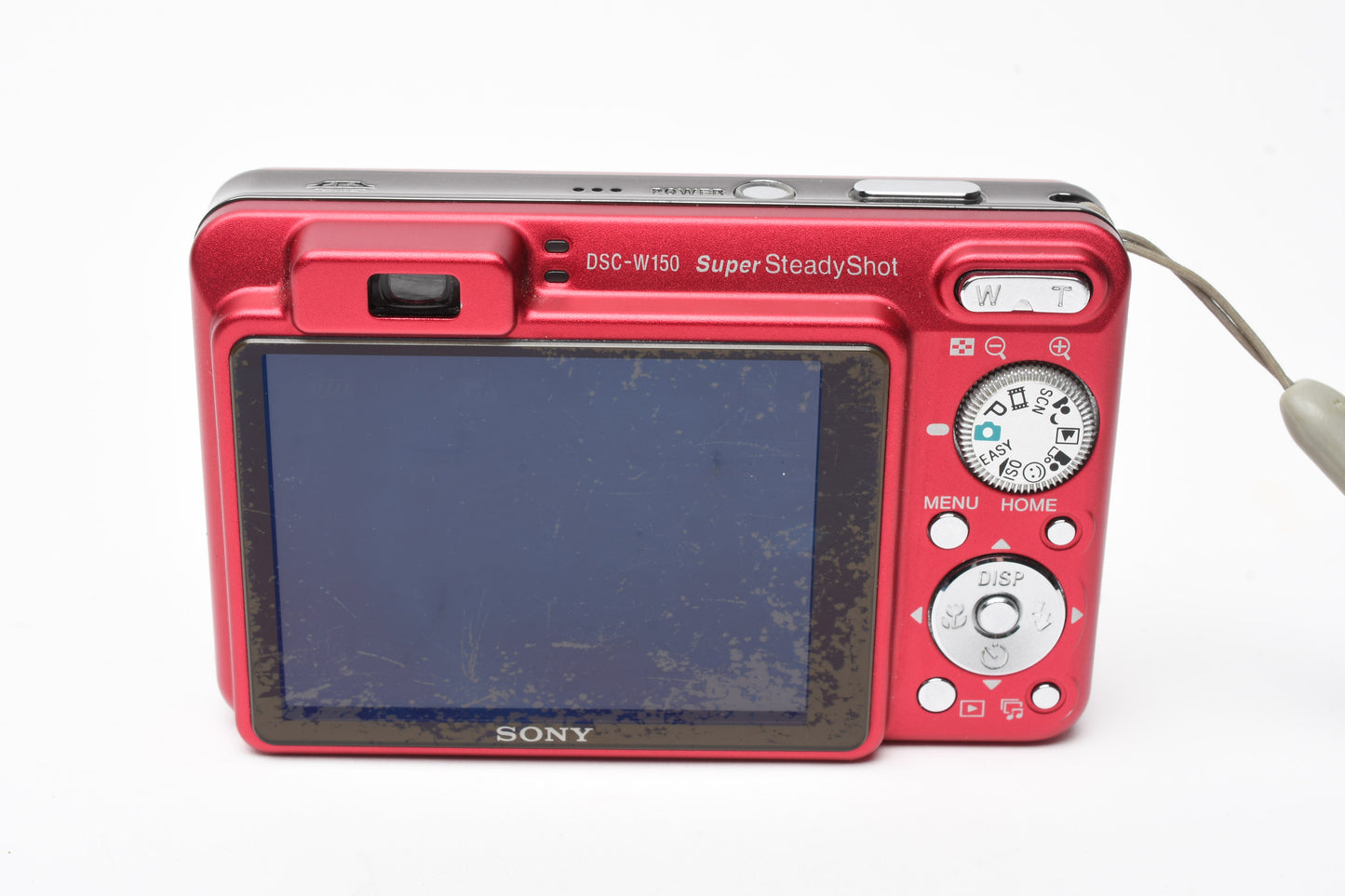 Sony DSC-W150 8.1MP Digital Point&Shoot camera (Red) case+batt+charger+card