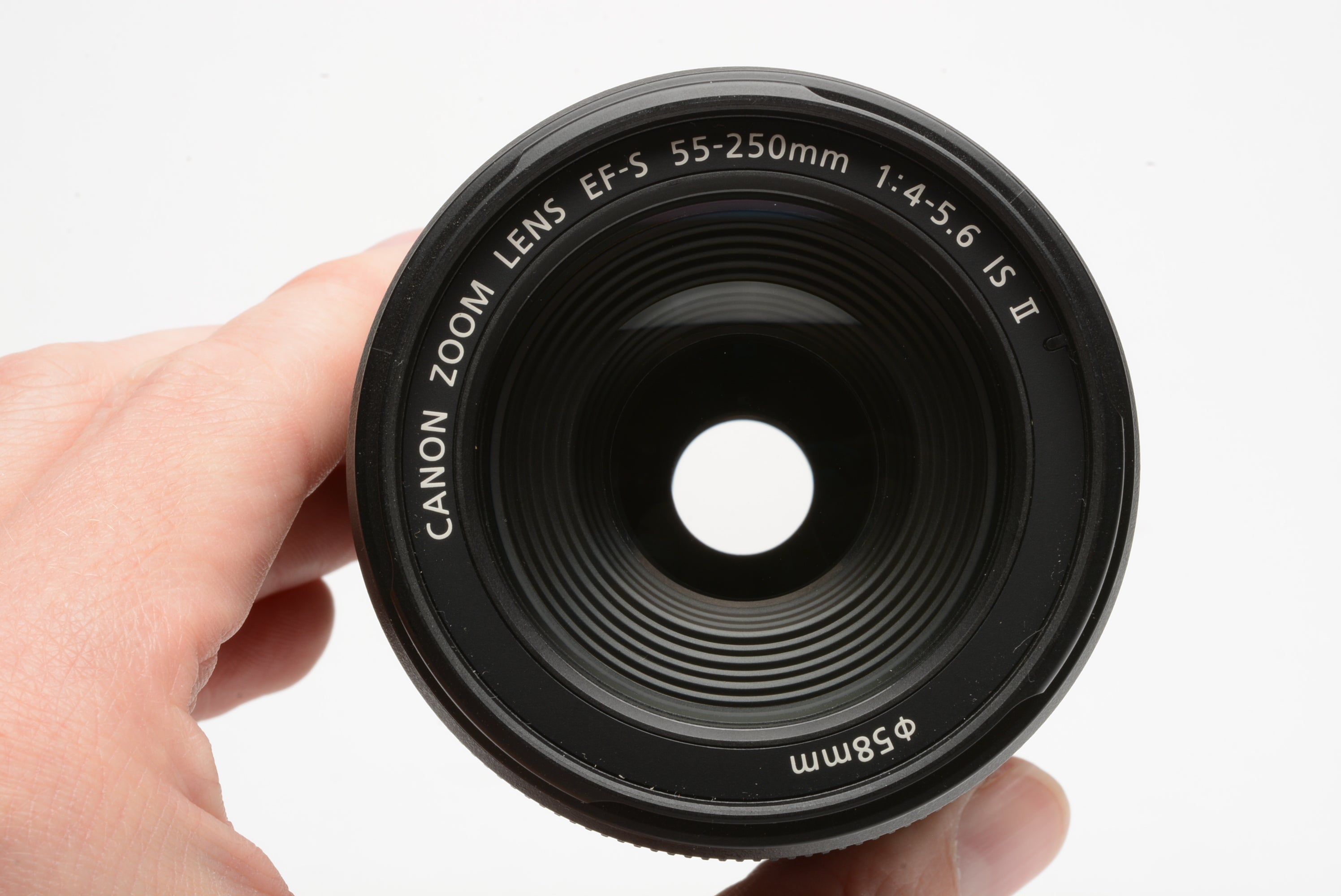 Canon EF S mm f.6 IS II zoom lens, caps, very clean