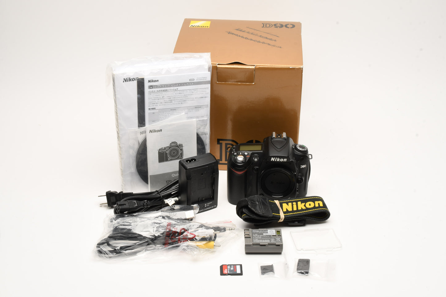 Nikon D90 DSLR body, batt, charger, strap, Only 15K Acts, very clean, tested